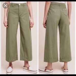 ANTHROPOLOGIE Wide-leg Crop Utility Pants